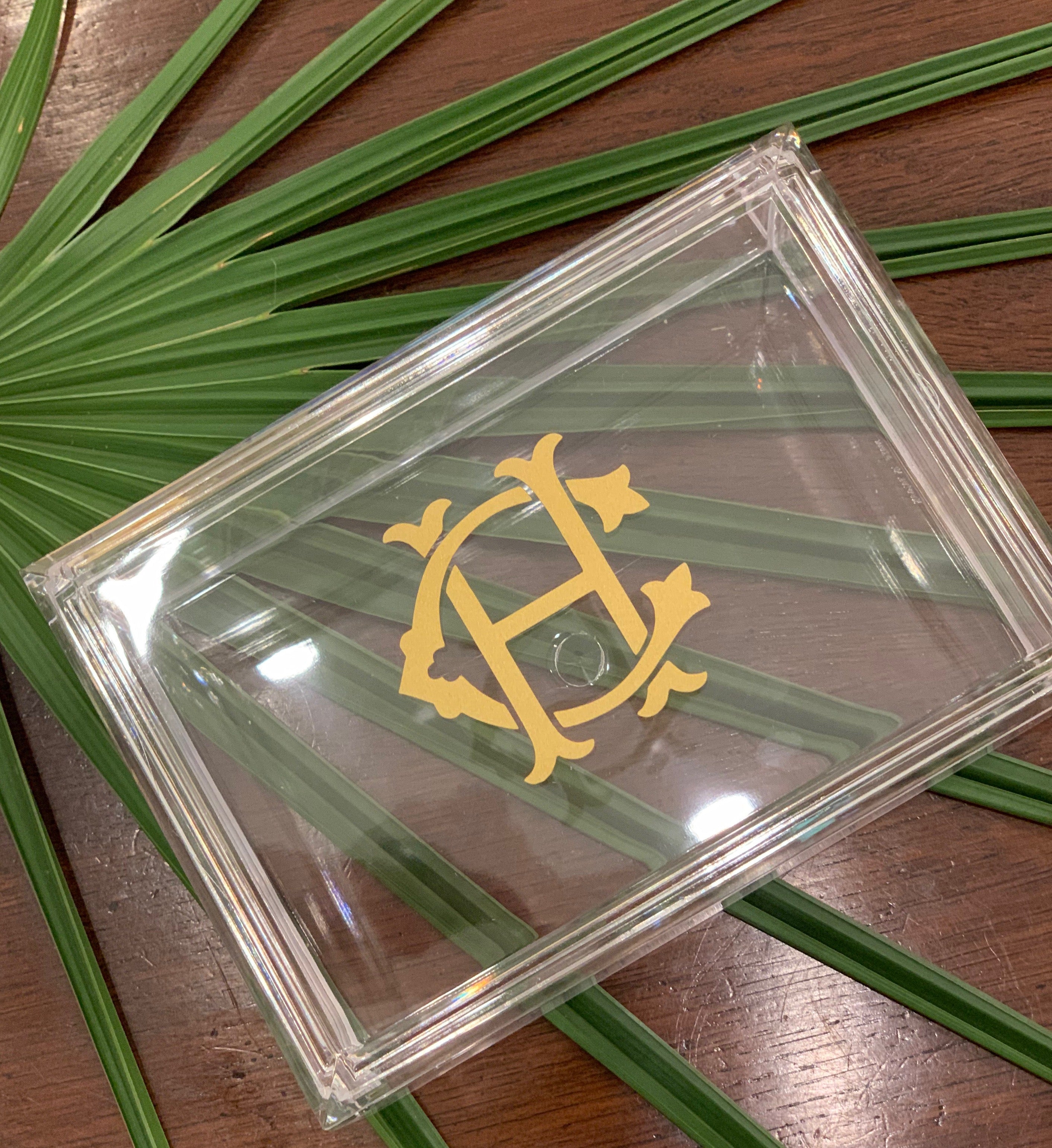 Acrylic Jewelry Box with Monogram