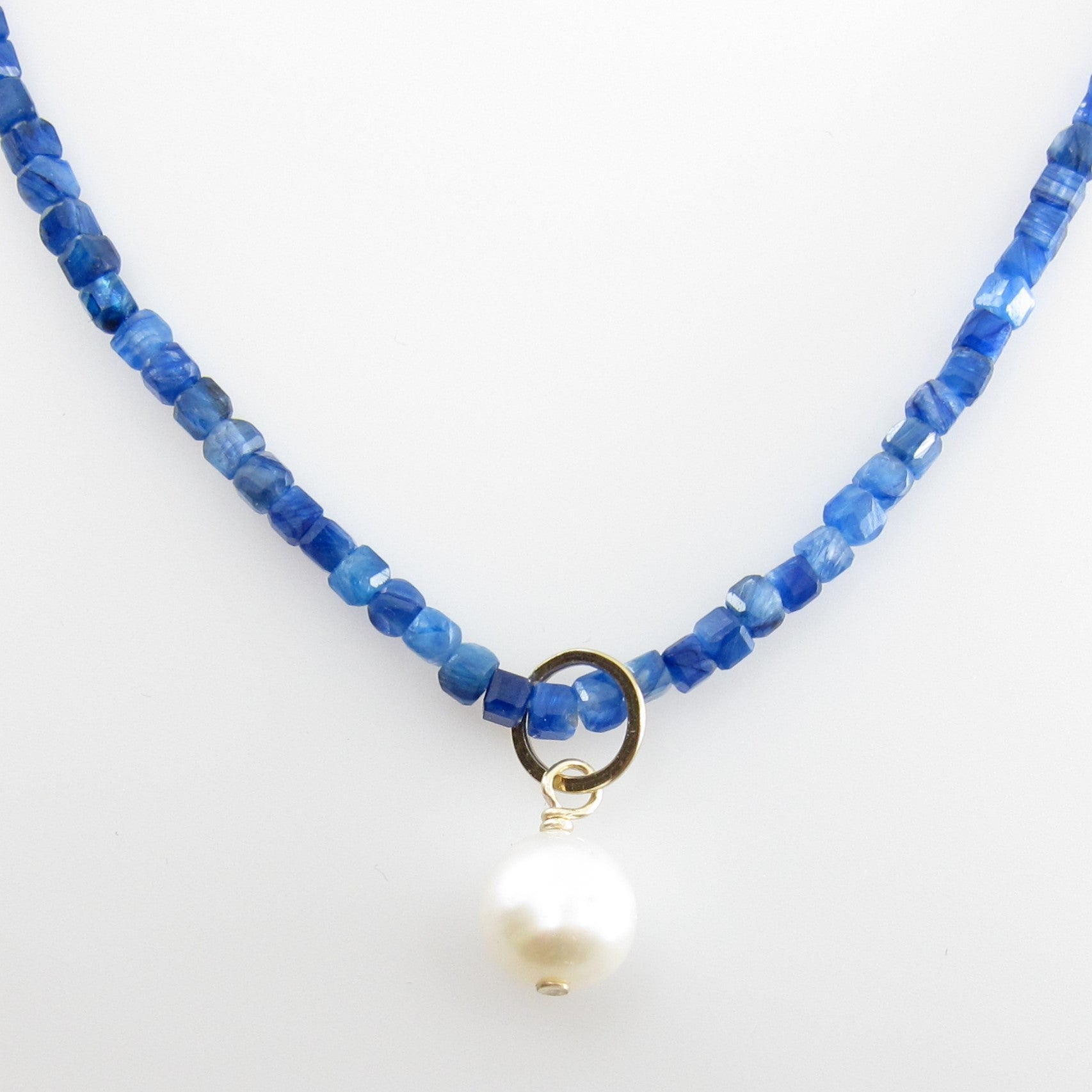 J. Mills Blue Kyanite & Pearl Necklace