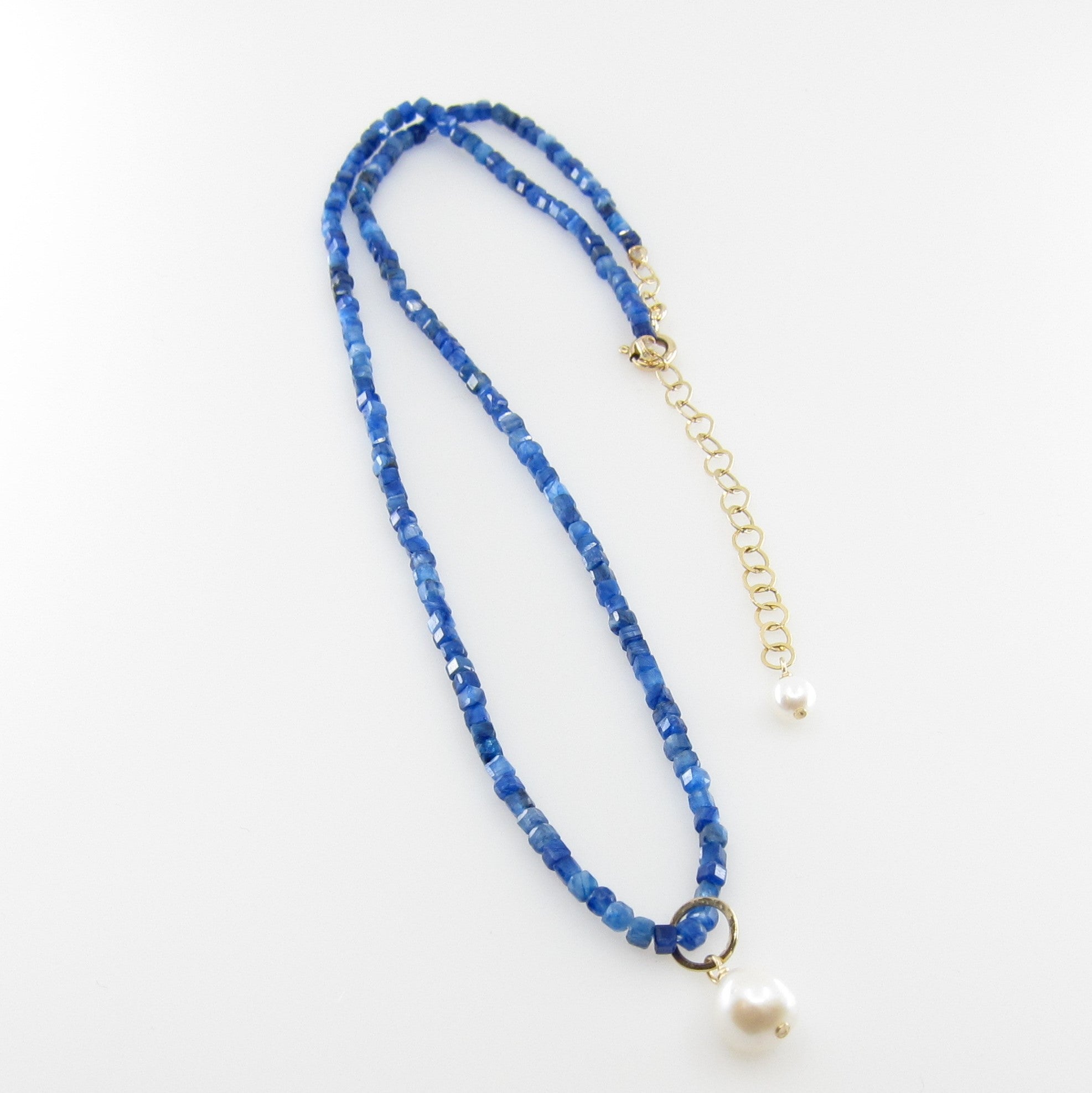 J. Mills Blue Kyanite & Pearl Necklace