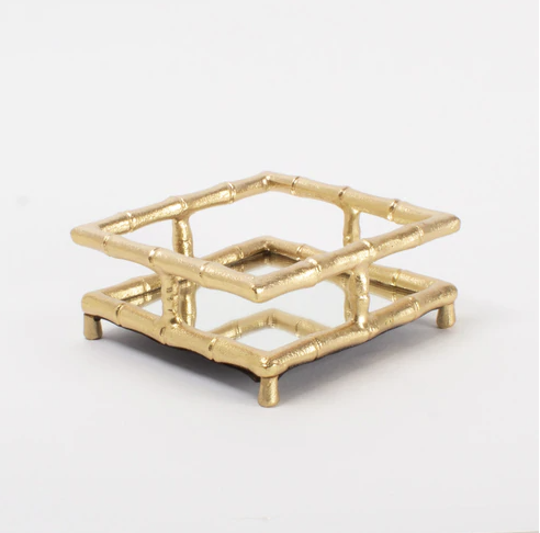 Gold Bamboo Cocktail Napkin Holder