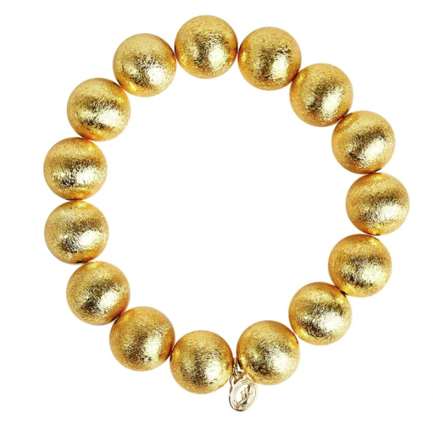 Georgia Gold Beaded Bracelet 14MM