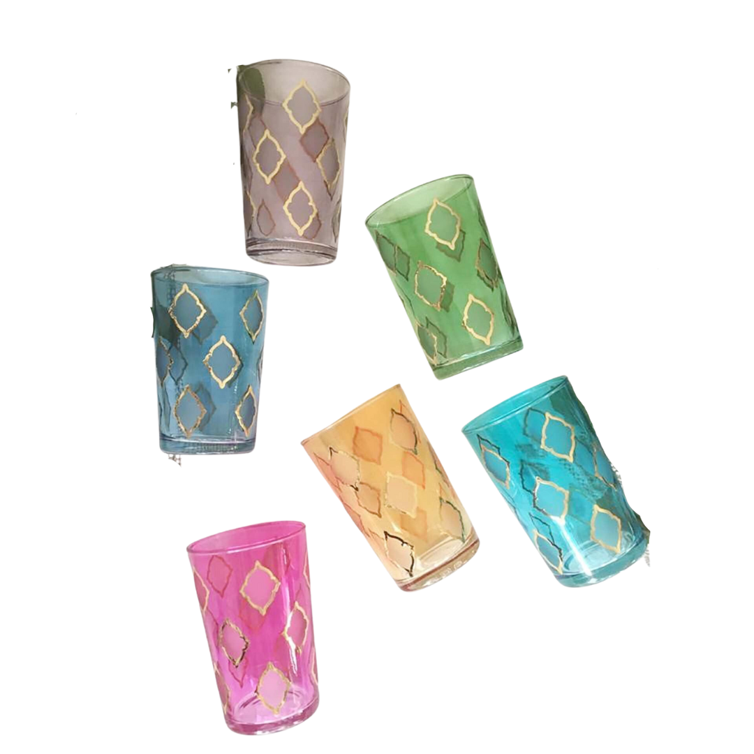 Assorted Moroccan  Glasses - Set of 6