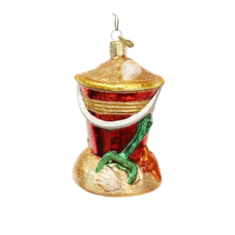 Beach Bucket Christmas Ornament