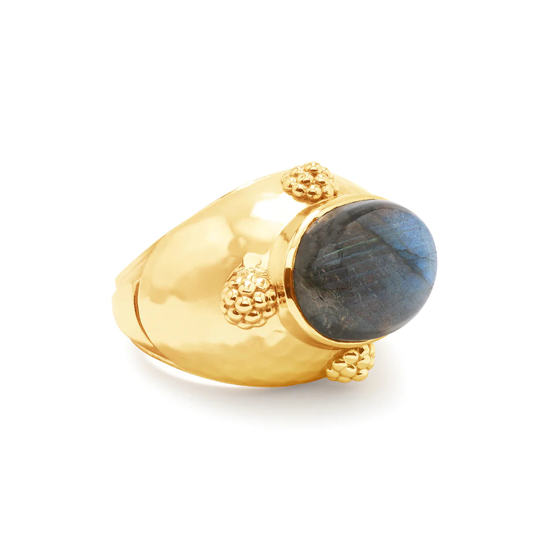 Capucine De Wulf Cleopatra Oval Ring - Blue Labradorite