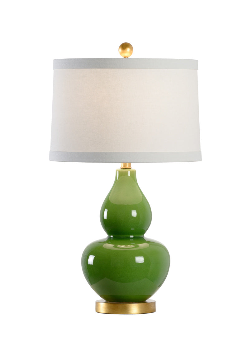 27" Green Gourd Lamp