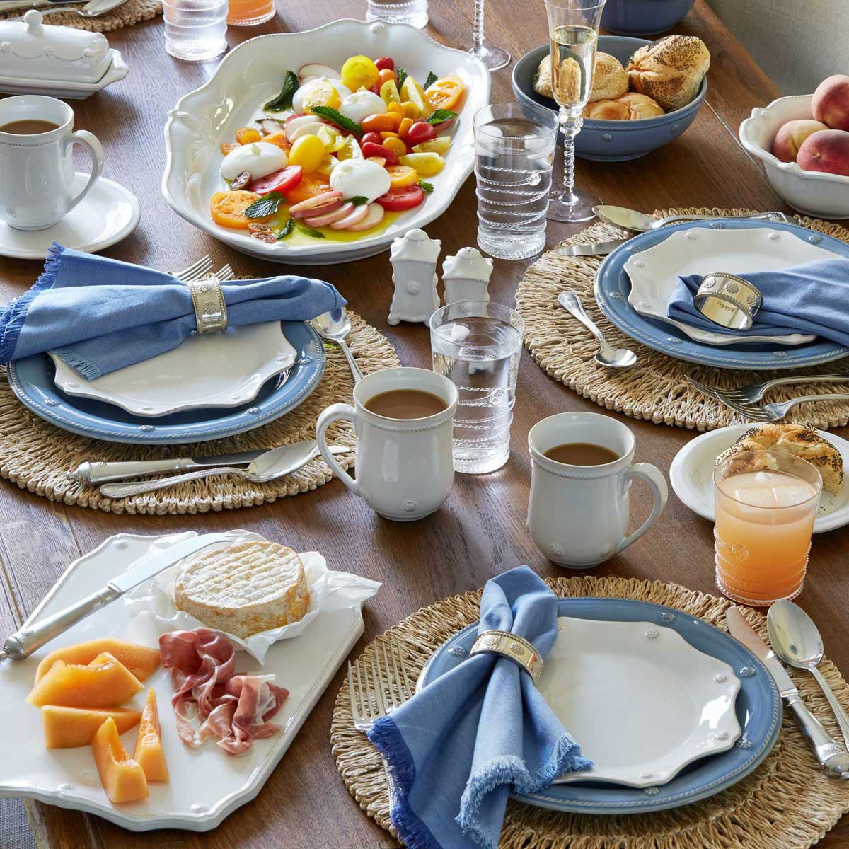 Juliska Berry & Thread Scallop Salad Plate - (whitewash or chambray)