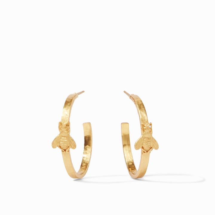 Julie Vos Bee Hoop Gold Earrings - Medium