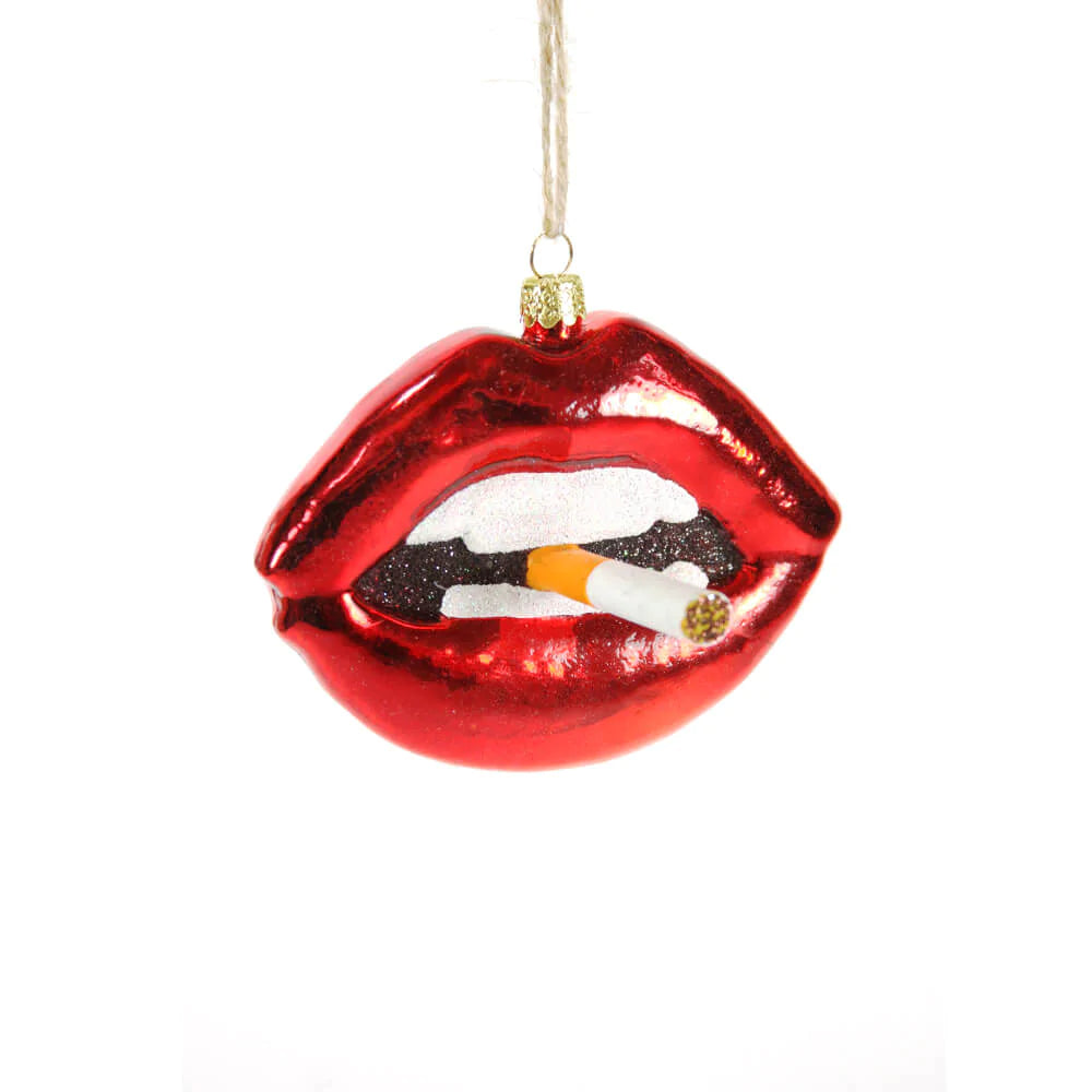 Lip with Cig Ornament